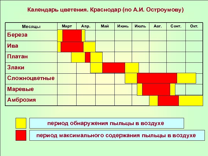 Карта пыльцы краснодар - 87 фото