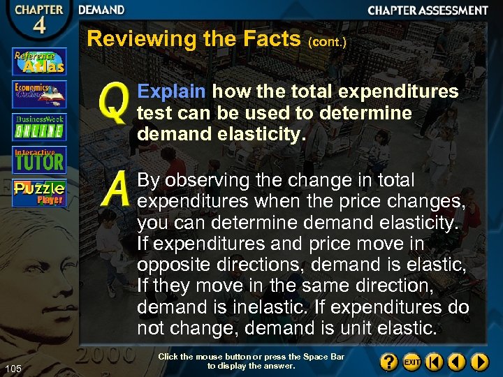Reviewing the Facts (cont. ) Explain how the total expenditures test can be used