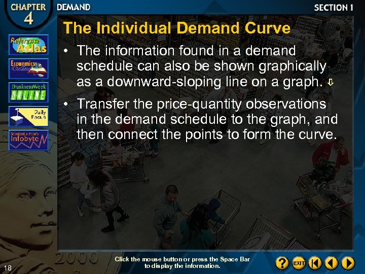 The Individual Demand Curve • The information found in a demand schedule can also
