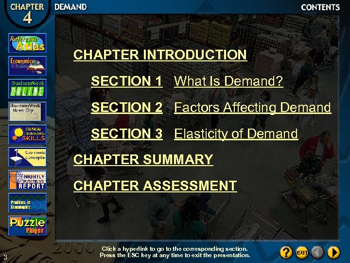 CHAPTER INTRODUCTION SECTION 1 What Is Demand? SECTION 2 Factors Affecting Demand SECTION 3