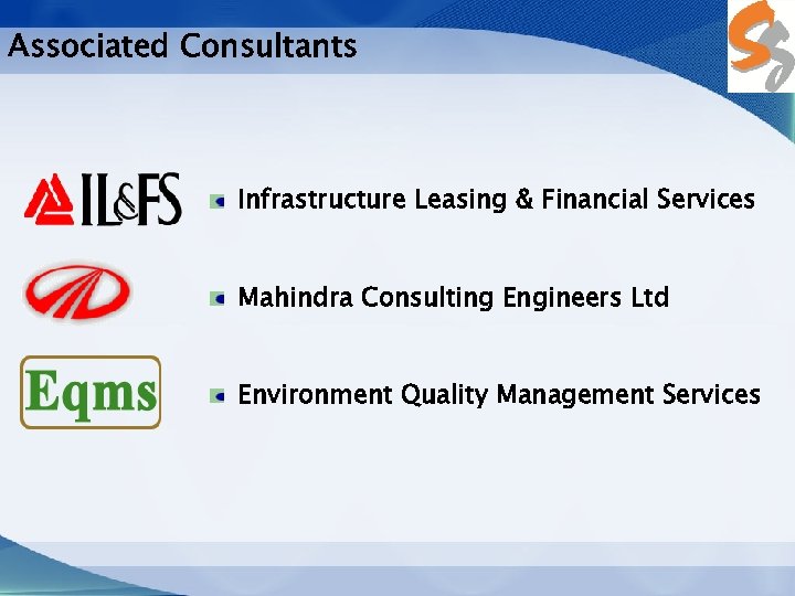 Associated Consultants Infrastructure Leasing & Financial Services Mahindra Consulting Engineers Ltd Environment Quality Management