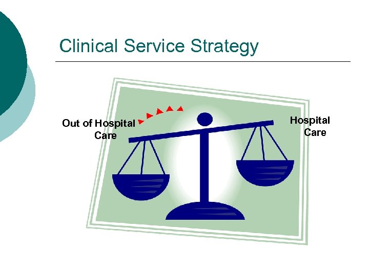 Clinical Service Strategy Out of Hospital Care 