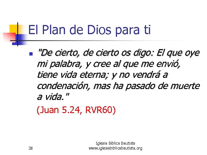 El Plan de Dios para ti n 