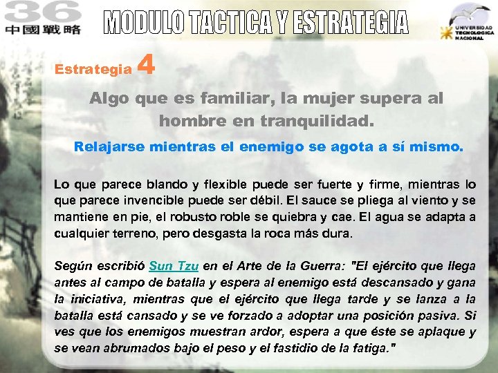Estrategia 4 Algo que es familiar, la mujer supera al hombre en tranquilidad. Relajarse