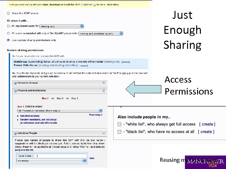 Just Enough Sharing Access Permissions Reusing my. Experiment 