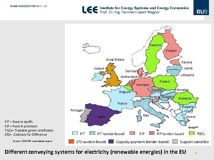 Institute for Energy Systems and Energy Economics Prof. Dr. -Ing. Hermann-Josef Wagner Sweden Finland