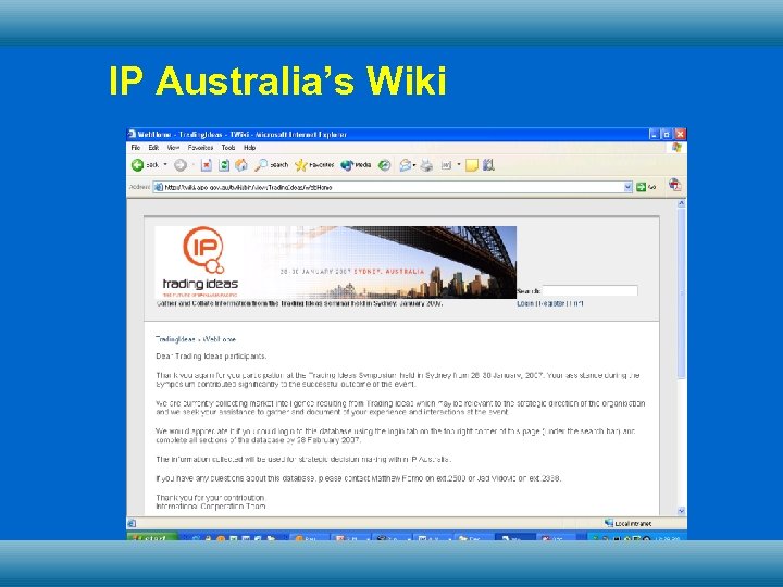 IP Australia’s Wiki 