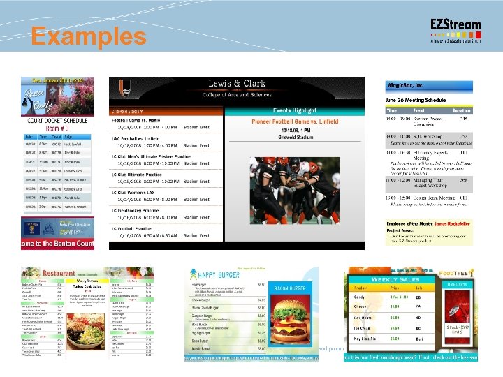 Examples © 2013 Clear. One Communications. Confidential and proprietary. 