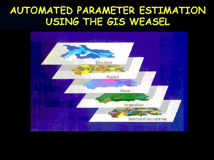 AUTOMATED PARAMETER ESTIMATION USING THE GIS WEASEL 