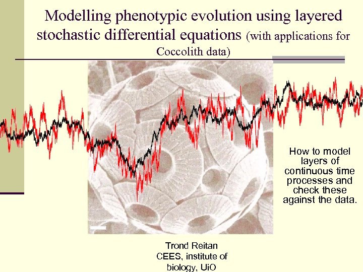 Modelling phenotypic evolution using layered stochastic differential equations (with applications for Coccolith data) How