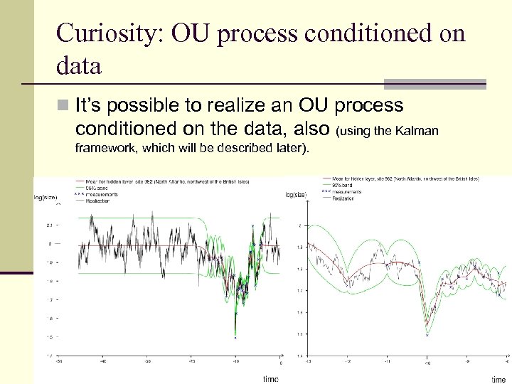 Curiosity: OU process conditioned on data n It’s possible to realize an OU process