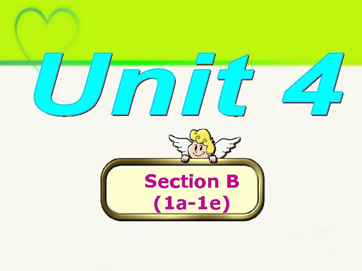 Section B (1 a-1 e) 