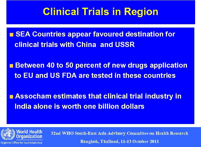 Clinical Trials in Region SEA Countries appear favoured destination for clinical trials with China