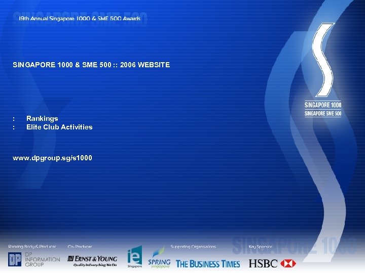 SINGAPORE 1000 & SME 500 : : 2006 WEBSITE : : Rankings Elite Club