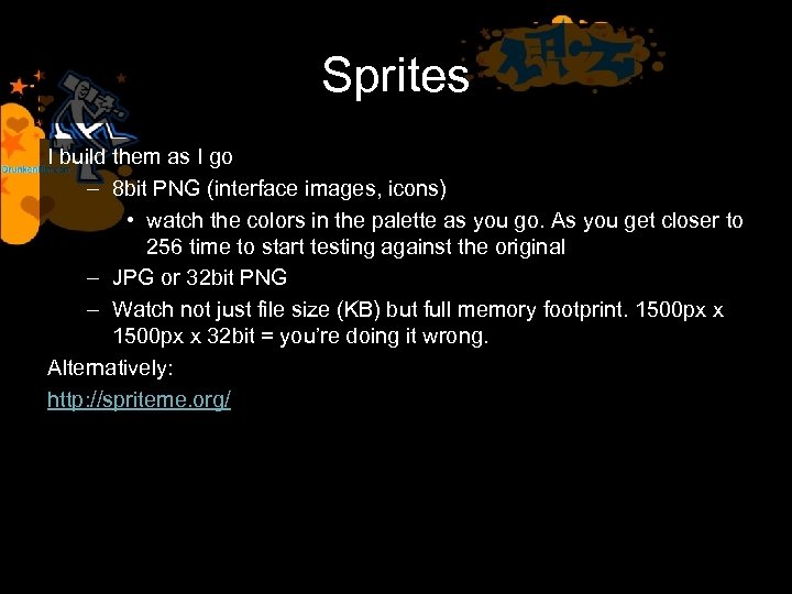 Sprites I build them as I go – 8 bit PNG (interface images, icons)