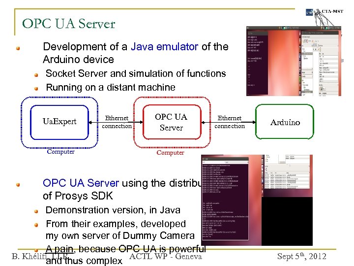 OPC UA Server Development of a Java emulator of the Arduino device Socket Server