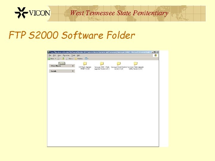 West Tennessee State Penitentiary FTP S 2000 Software Folder 