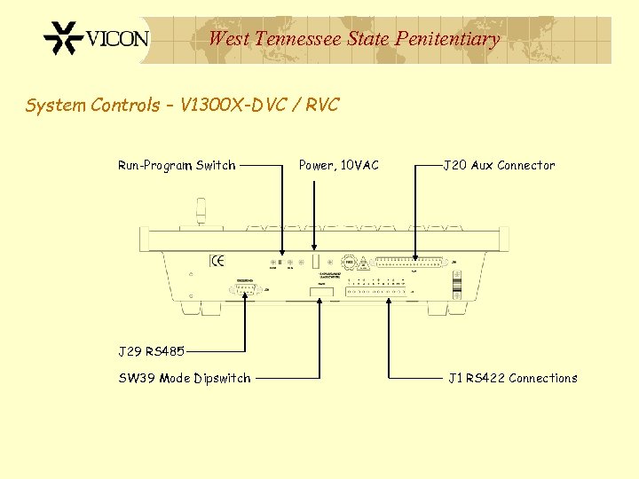 West Tennessee State Penitentiary System Controls – V 1300 X-DVC / RVC Run-Program Switch