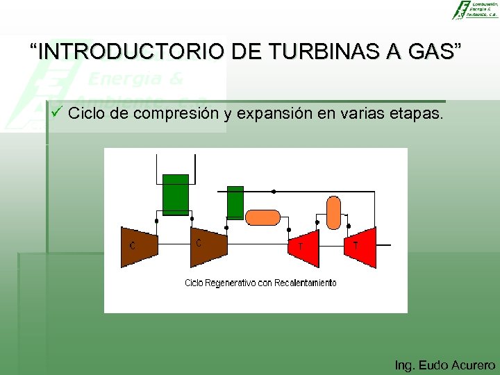 “INTRODUCTORIO DE TURBINAS A GAS” ü Ciclo de compresión y expansión en varias etapas.