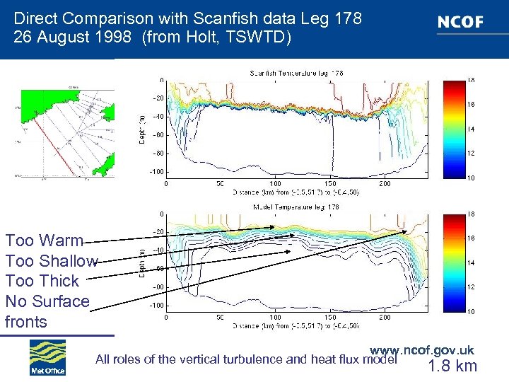 Direct Comparison with Scanfish data Leg 178 26 August 1998 (from Holt, TSWTD) Too