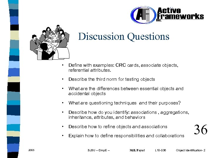 Discussion Questions • • Describe third norm for testing objects • What are the