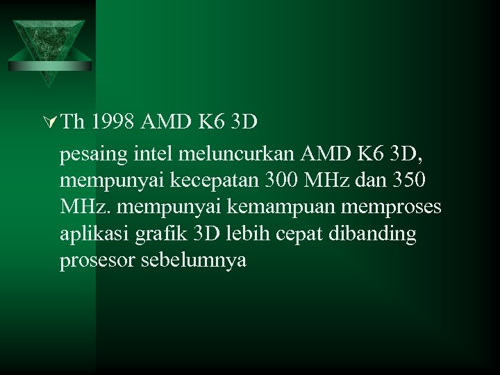 Ú Th 1998 AMD K 6 3 D pesaing intel meluncurkan AMD K 6