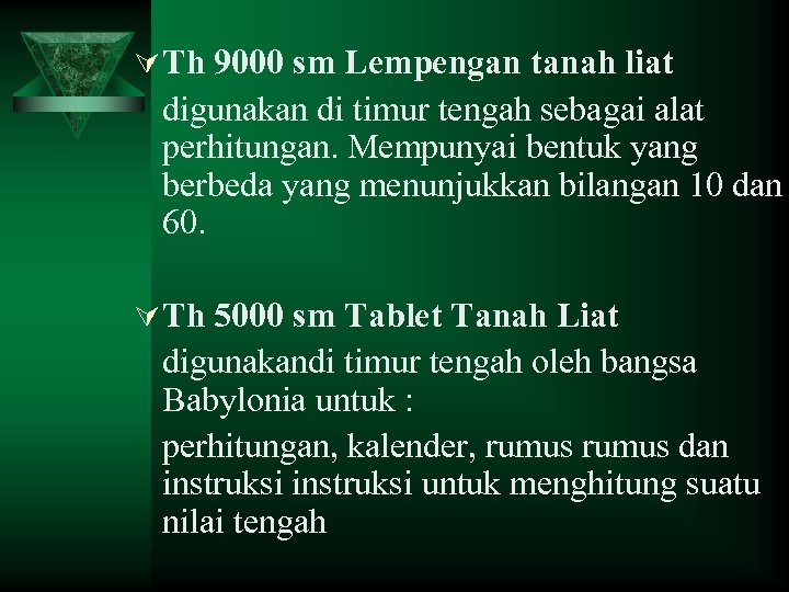 Ú Th 9000 sm Lempengan tanah liat digunakan di timur tengah sebagai alat perhitungan.