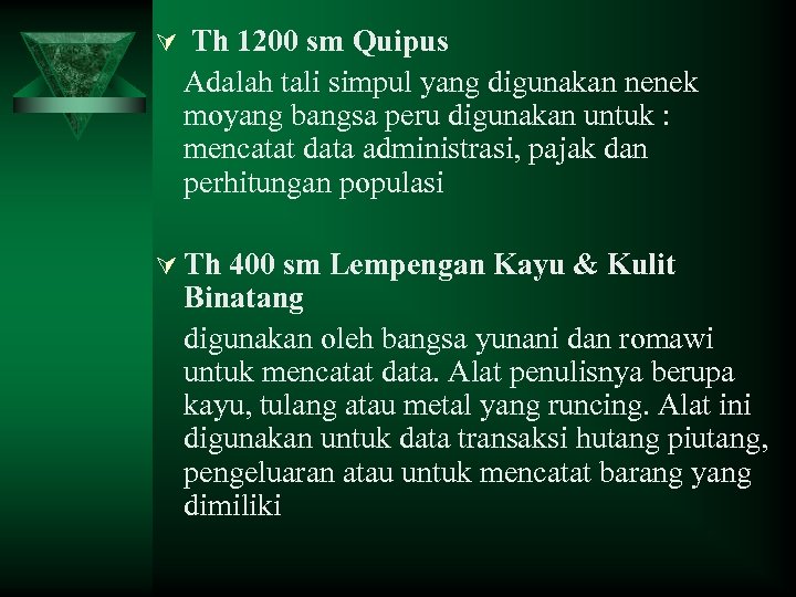 Ú Th 1200 sm Quipus Adalah tali simpul yang digunakan nenek moyang bangsa peru