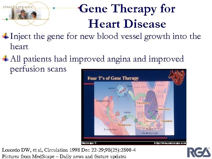 Gene Therapy for Heart Disease Inject the gene for new blood vessel growth into