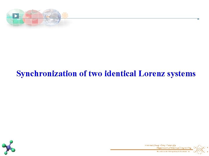 Synchronization of two identical Lorenz systems 