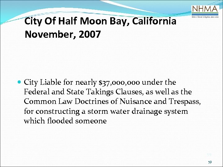 City Of Half Moon Bay, California November, 2007 City Liable for nearly $37, 000