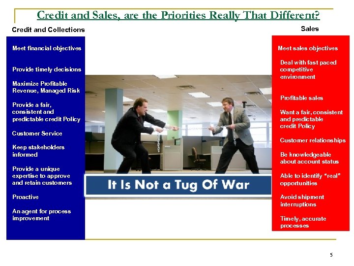 Credit and Sales, are the Priorities Really That Different? Credit and Collections Sales Meet
