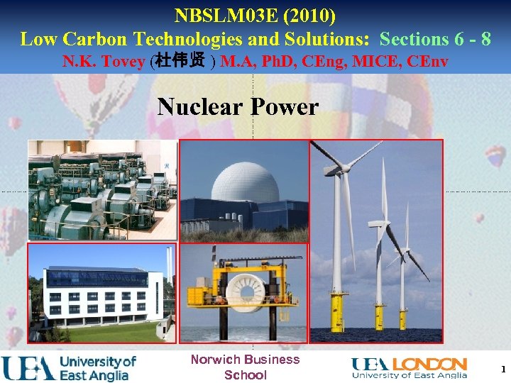 NBSLM 03 E (2010) Low Carbon Technologies and Solutions: Sections 6 - 8 N.
