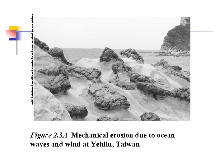 Figure 2. 3 A Mechanical erosion due to ocean waves and wind at Yehliu,