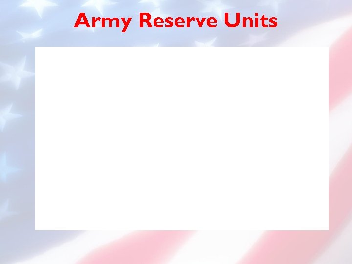 Army Reserve Units 