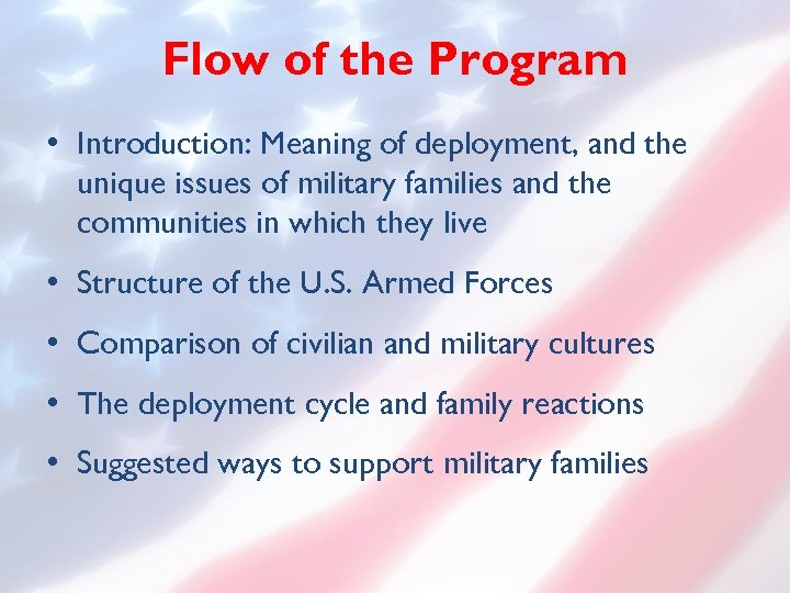 Flow of the Program • Introduction: Meaning of deployment, and the unique issues of