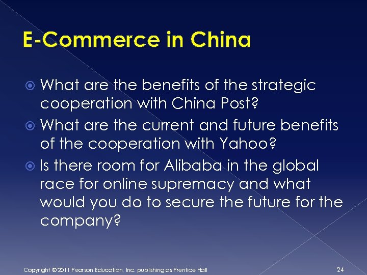 E-Commerce in China What are the benefits of the strategic cooperation with China Post?