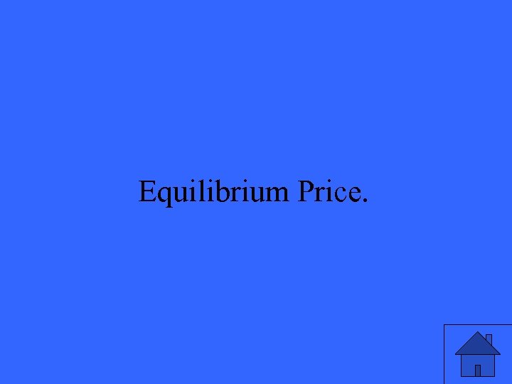 Equilibrium Price. 