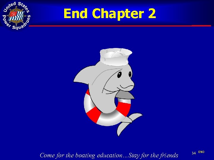End Chapter 2 Come for the boating education…Stay for the friends 34 END 