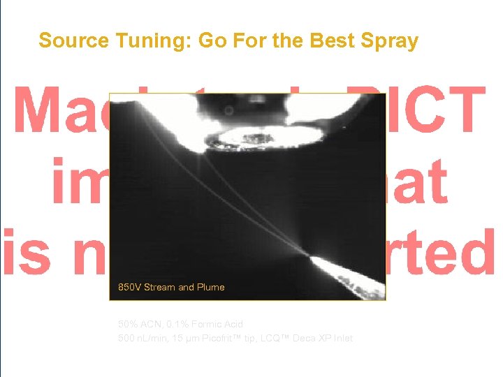 Source Tuning: Go For the Best Spray 850 V Stream and Plume 50% ACN,