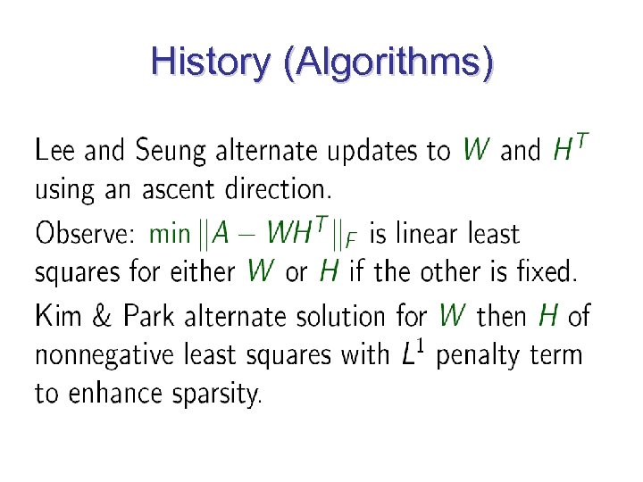 History (Algorithms) 