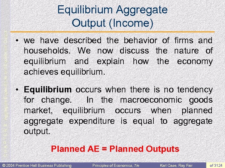 CHAPTER 8 Aggregate Expenditure And Equilibrium Output Prepared