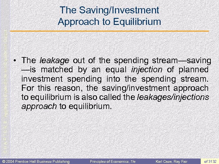 C H A P T E R 8: Aggregate Expenditure and Equilibrium Output The