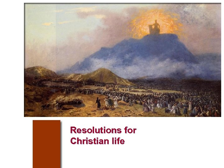 Resolutions for Christian life 