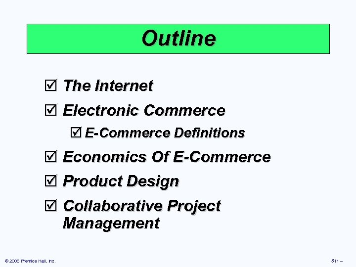 Operations Management Supplement 11 E Commerce And Operations