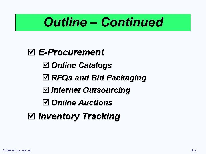 Operations Management Supplement 11 E Commerce And Operations