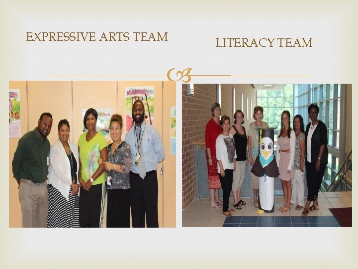 EXPRESSIVE ARTS TEAM LITERACY TEAM 