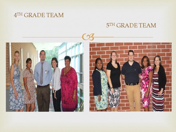 4 TH GRADE TEAM 5 TH GRADE TEAM 