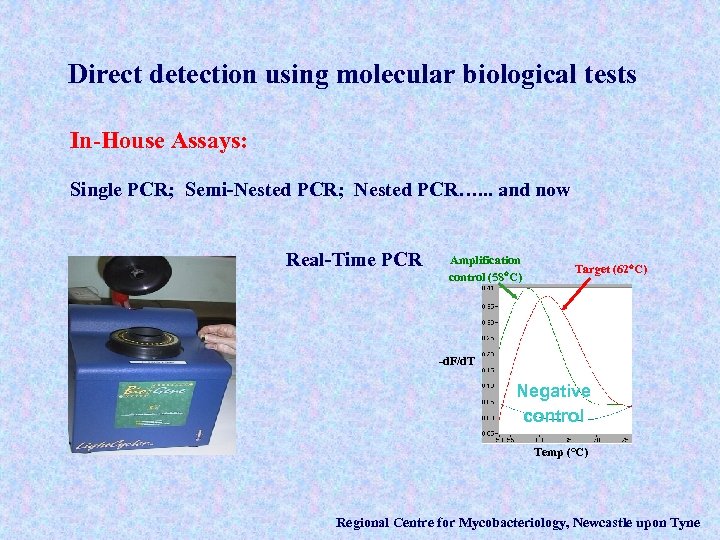 Direct detection using molecular biological tests In-House Assays: Single PCR; Semi-Nested PCR; Nested PCR….