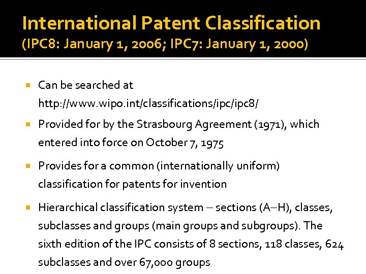 International Patent Classification (IPC 8: January 1, 2006; IPC 7: January 1, 2000) Can